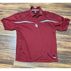 Nike Red OU Oklahoma Sooners Boomer Polo Shirt Large